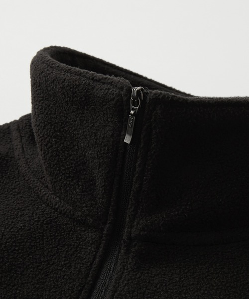 CALLNE（カルネ）の「【CALLNE】 Halfzip Standneck Fleece Pullover / ハーフジップスタンドネックフリースプルオーバー（スウェット・メンズ・ブラック/グレー・M/L）」の5枚目の写真