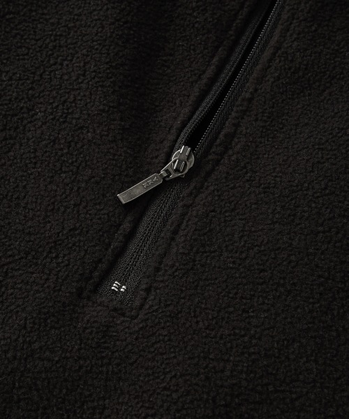 CALLNE（カルネ）の「【CALLNE】 Halfzip Standneck Fleece Pullover / ハーフジップスタンドネックフリースプルオーバー（スウェット・メンズ・ブラック/グレー・M/L）」の6枚目の写真