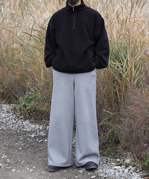 CALLNE（カルネ）の「【CALLNE】 Halfzip Standneck Fleece Pullover / ハーフジップスタンドネックフリースプルオーバー（スウェット・メンズ・ブラック/グレー・M/L）」の17枚目の写真