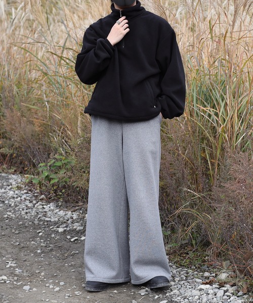 CALLNE（カルネ）の「【CALLNE】 Halfzip Standneck Fleece Pullover / ハーフジップスタンドネックフリースプルオーバー（スウェット・メンズ・ブラック/グレー・M/L）」の18枚目の写真