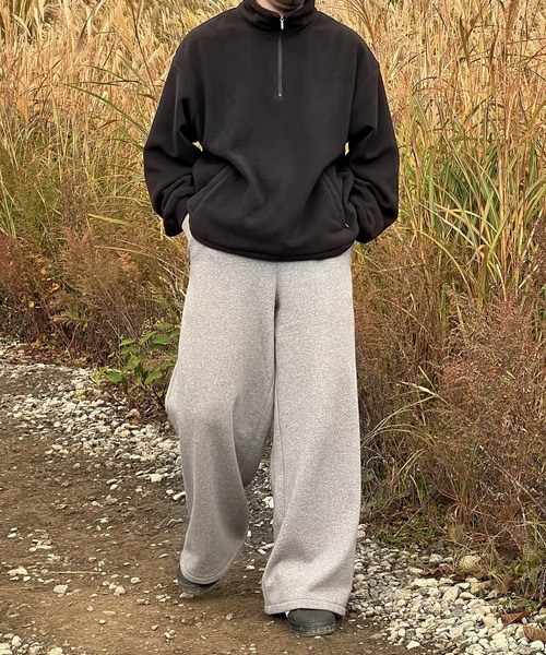 CALLNE（カルネ）の「【CALLNE】 Halfzip Standneck Fleece Pullover / ハーフジップスタンドネックフリースプルオーバー（スウェット・メンズ・ブラック/グレー・M/L）」の19枚目の写真