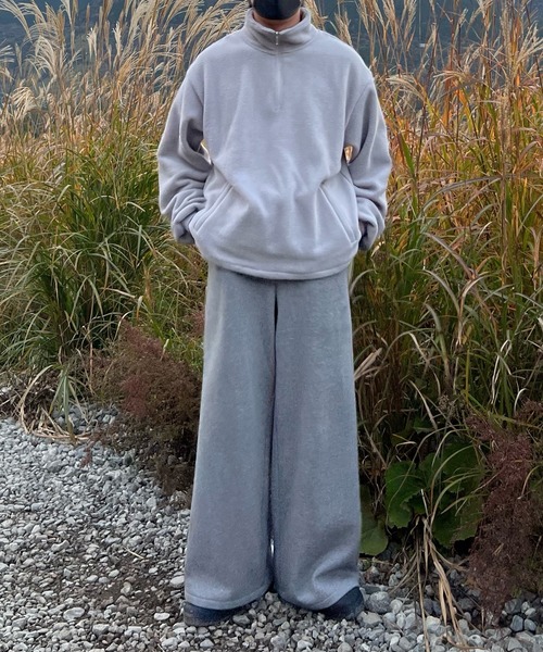 CALLNE（カルネ）の「【CALLNE】 Halfzip Standneck Fleece Pullover / ハーフジップスタンドネックフリースプルオーバー（スウェット・メンズ・ブラック/グレー・M/L）」の20枚目の写真