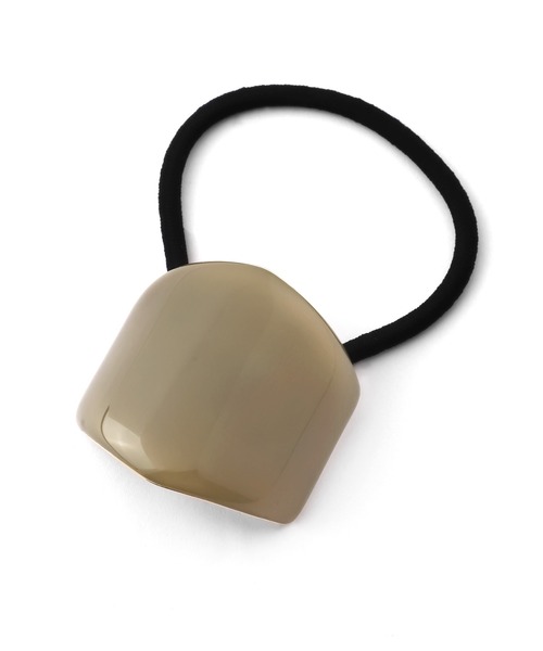 ANEMONE（アネモネ）の「ヘキサゴンプレートヘアゴム（ヘアゴム・レディース・ライトグレー/グレー/カーキ/ブラウン・FREE）」の3枚目の写真