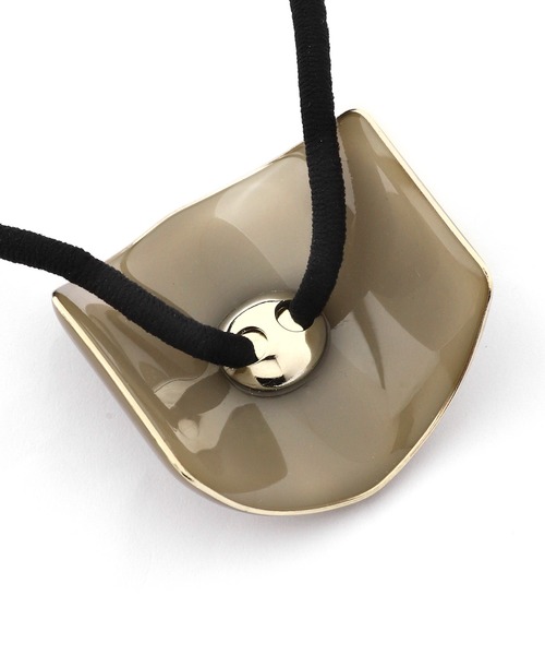 ANEMONE（アネモネ）の「ヘキサゴンプレートヘアゴム（ヘアゴム・レディース・ライトグレー/グレー/カーキ/ブラウン・FREE）」の9枚目の写真