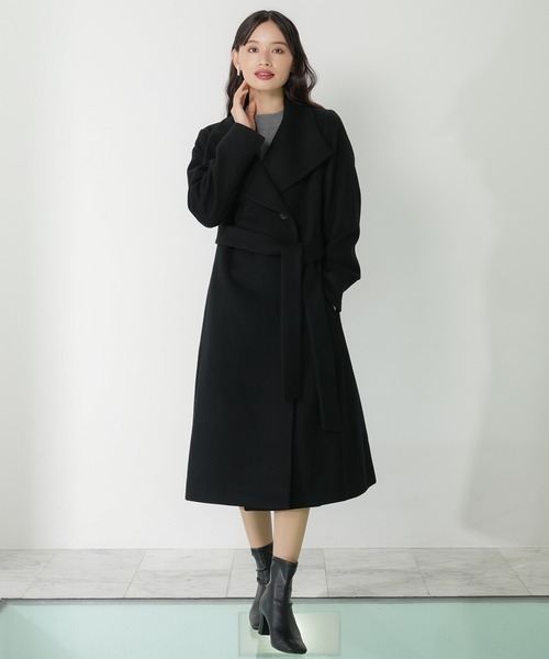 TRUDEA（トルディア）の「PECOLAMスタンドコート（その他アウター・レディース・ブラック/モカ/ベージュ・MEDIUM/LARGE）」の2枚目の写真