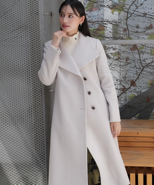 TRUDEA（トルディア）の「PECOLAMスタンドコート（その他アウター・レディース・ブラック/モカ/ベージュ・MEDIUM/LARGE）」の11枚目の写真