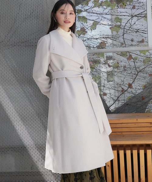 TRUDEA（トルディア）の「PECOLAMスタンドコート（その他アウター・レディース・ブラック/モカ/ベージュ・MEDIUM/LARGE）」の12枚目の写真