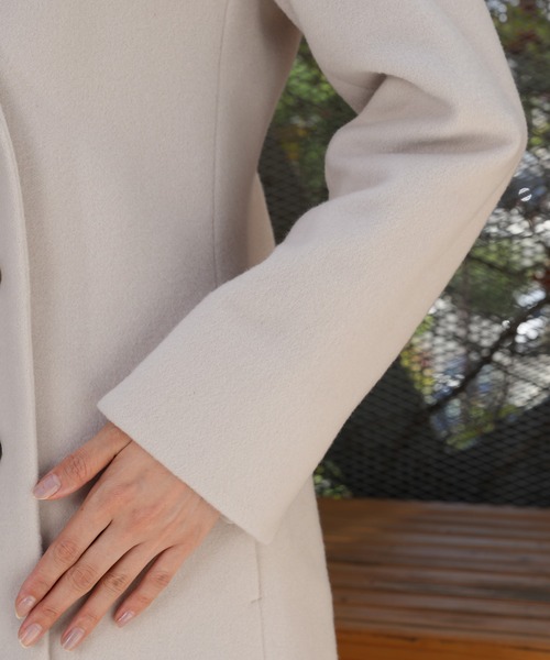 TRUDEA（トルディア）の「PECOLAMスタンドコート（その他アウター・レディース・ブラック/モカ/ベージュ・MEDIUM/LARGE）」の16枚目の写真