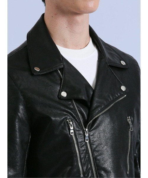 semantic design（セマンティックデザイン）の「セマンティックデザイン ダブルライダース（ライダースジャケット・メンズ・ブラック/ブルー・LARGE/MEDIUM）」の9枚目の写真