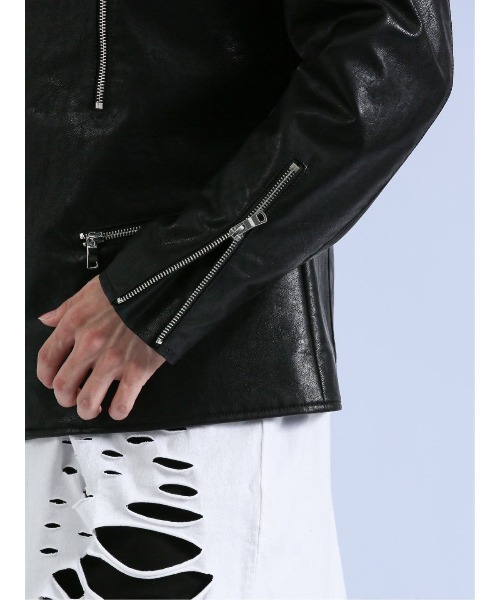 semantic design（セマンティックデザイン）の「セマンティックデザイン ダブルライダース（ライダースジャケット・メンズ・ブラック/ブルー・LARGE/MEDIUM）」の10枚目の写真