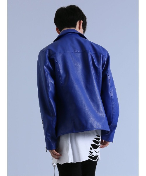 semantic design（セマンティックデザイン）の「セマンティックデザイン ダブルライダース（ライダースジャケット・メンズ・ブラック/ブルー・LARGE/MEDIUM）」の13枚目の写真