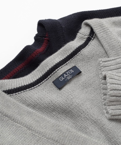 GLAZOS（グラソス）の「【大人向けサイズあり】【マシンウォッシャブル】ニットカーディガン（カーディガン/ボレロ・キッズ・グレー/ネイビー・150cm/160cm/140cm/170cm）」の12枚目の写真
