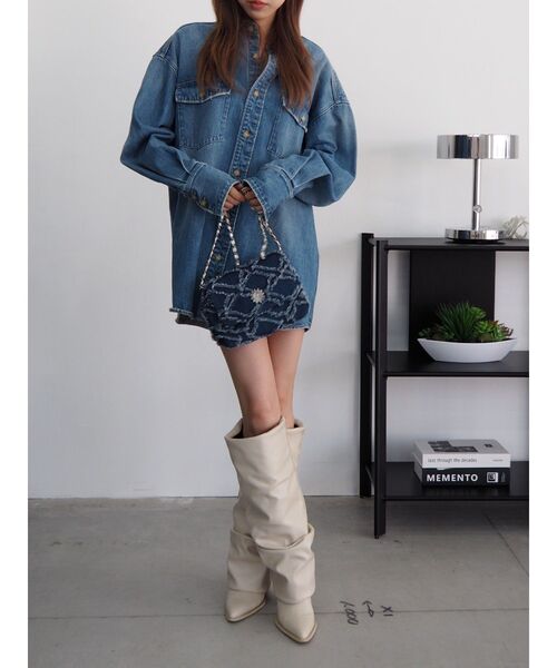 EVRIS（エヴリス）の「フリンジデニムショルダーBAG（ショルダーバッグ・レディース・ライトブルー/インディゴブルー・FREE）」の21枚目の写真