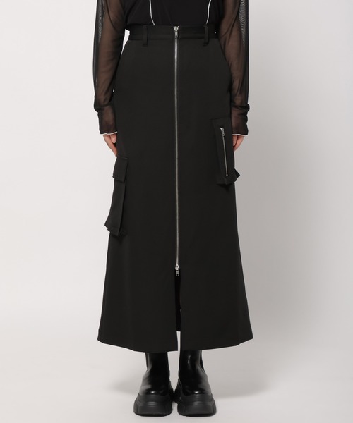 PAGEBOY(ページボーイ)の「ZIPカーゴナロースカート(スカート・レディース・アイボリー/チャコールグレー/ブラック・FREE)」の17枚目の写真