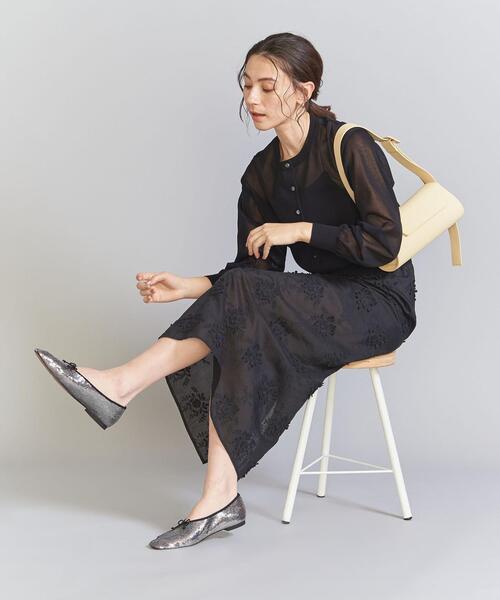 BEAUTY&YOUTH UNITED ARROWS(ビューティーアンドユースユナイテッドアローズ)の「スパンコール スクエア バレエシューズ(バレエシューズ・レディース・シルバー/その他1・36h/37h/37/36/38)」の4枚目の写真