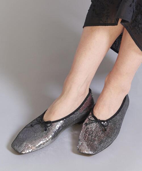 BEAUTY&YOUTH UNITED ARROWS(ビューティーアンドユースユナイテッドアローズ)の「スパンコール スクエア バレエシューズ(バレエシューズ・レディース・シルバー/その他1・36h/37h/37/36/38)」の5枚目の写真