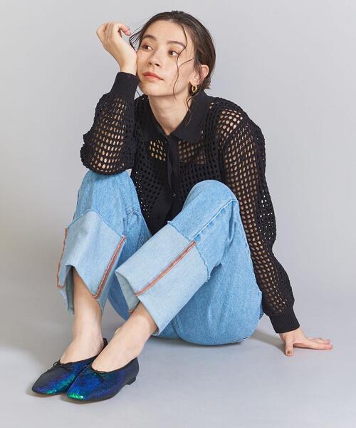 BEAUTY&YOUTH UNITED ARROWS(ビューティーアンドユースユナイテッドアローズ)の「スパンコール スクエア バレエシューズ(バレエシューズ・レディース・シルバー/その他1・36h/37h/37/36/38)」の6枚目の写真