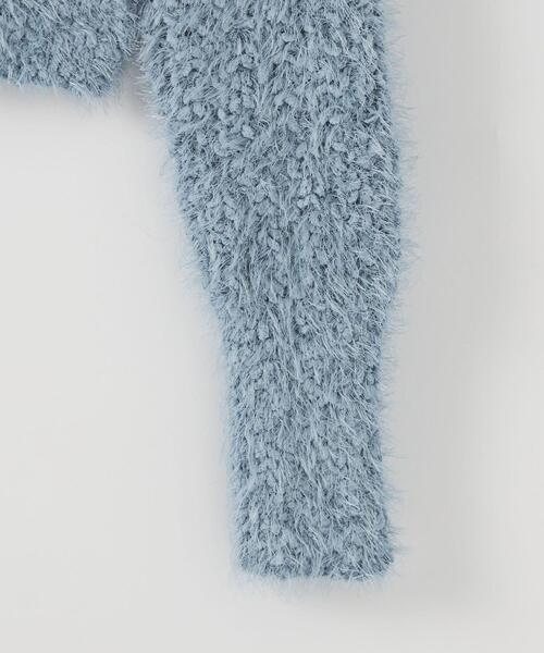 CITEN（シテン）の「＜CITEN＞モール シャギー ニット（ニット/セーター・レディース・オフホワイト/ライトブルー/ブラック・FREE）」の6枚目の写真