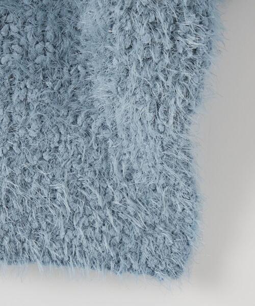 CITEN（シテン）の「＜CITEN＞モール シャギー ニット（ニット/セーター・レディース・オフホワイト/ライトブルー/ブラック・FREE）」の7枚目の写真