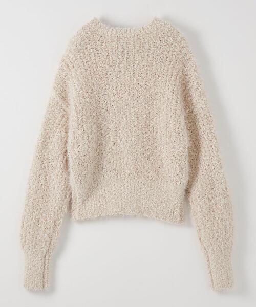 CITEN（シテン）の「＜CITEN＞モール シャギー ニット（ニット/セーター・レディース・オフホワイト/ライトブルー/ブラック・FREE）」の9枚目の写真