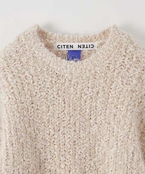 CITEN（シテン）の「＜CITEN＞モール シャギー ニット（ニット/セーター・レディース・オフホワイト/ライトブルー/ブラック・FREE）」の10枚目の写真