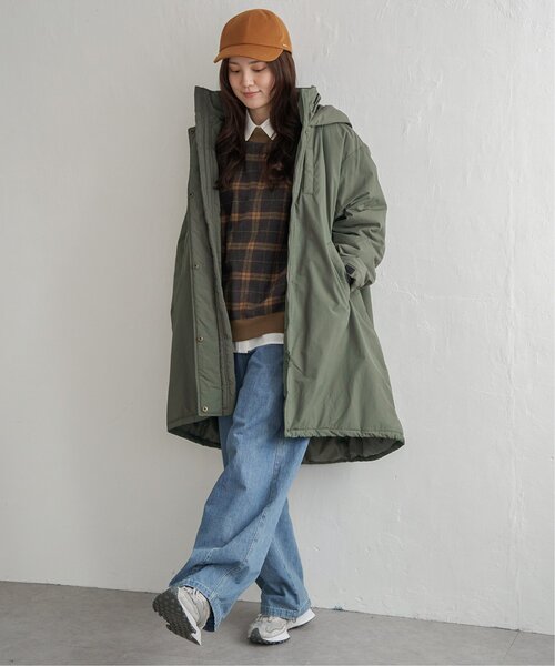 LBC(エルビーシー)の「チェック切り替えリブプルオーバー(スウェット・レディース・グリーン/ネイビー/ベージュ・M)」の9枚目の写真