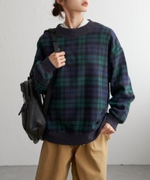 チェック切り替えリブプルオーバー