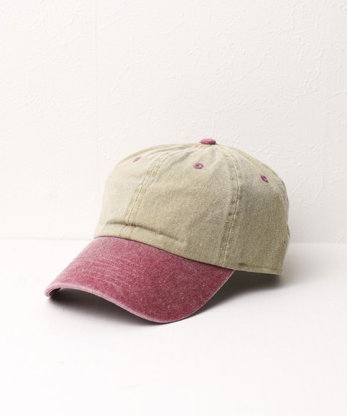newhattan（ニューハッタン）の「《newhattan》Baseball Low Cap pigment dyed two tone（キャップ・レディース・ブラック系1/グレー系1/グレー系2/グレー系3/ベージュ系1/ベージュ系2/カーキ系1/カーキ系2/カーキ系3/グリーン系1/ブルー系1/ブルー系2/ブルー系3・ONE SIZE）」の9枚目の写真