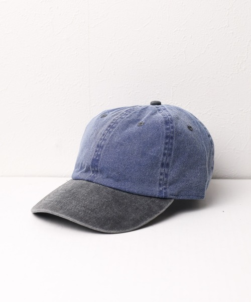 newhattan（ニューハッタン）の「《newhattan》Baseball Low Cap pigment dyed two tone（キャップ・レディース・ブラック系1/グレー系1/グレー系2/グレー系3/ベージュ系1/ベージュ系2/カーキ系1/カーキ系2/カーキ系3/グリーン系1/ブルー系1/ブルー系2/ブルー系3・ONE SIZE）」の11枚目の写真