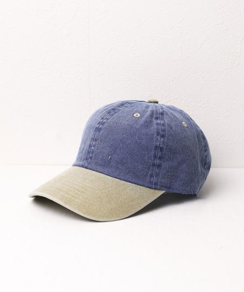 newhattan（ニューハッタン）の「《newhattan》Baseball Low Cap pigment dyed two tone（キャップ・レディース・ブラック系1/グレー系1/グレー系2/グレー系3/ベージュ系1/ベージュ系2/カーキ系1/カーキ系2/カーキ系3/グリーン系1/ブルー系1/ブルー系2/ブルー系3・ONE SIZE）」の12枚目の写真