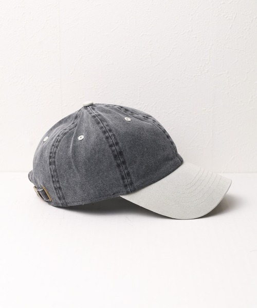 newhattan（ニューハッタン）の「《newhattan》Baseball Low Cap pigment dyed two tone（キャップ・レディース・ブラック系1/グレー系1/グレー系2/グレー系3/ベージュ系1/ベージュ系2/カーキ系1/カーキ系2/カーキ系3/グリーン系1/ブルー系1/ブルー系2/ブルー系3・ONE SIZE）」の22枚目の写真