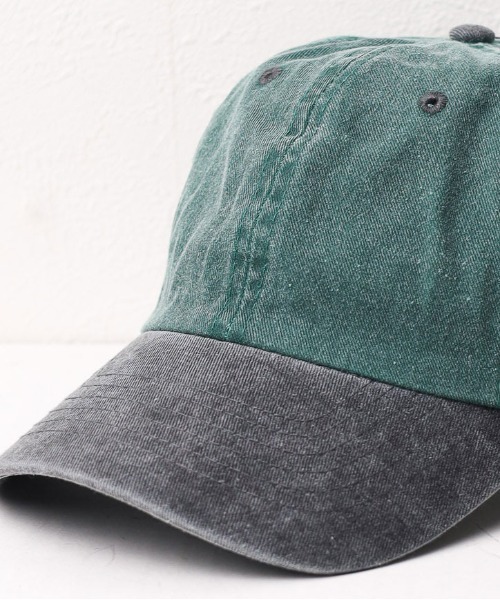 newhattan（ニューハッタン）の「《newhattan》Baseball Low Cap pigment dyed two tone（キャップ・レディース・ブラック系1/グレー系1/グレー系2/グレー系3/ベージュ系1/ベージュ系2/カーキ系1/カーキ系2/カーキ系3/グリーン系1/ブルー系1/ブルー系2/ブルー系3・ONE SIZE）」の19枚目の写真