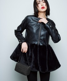 Narcissus（ナルシス）の「【Narcissus】ファーペプラムジャケット