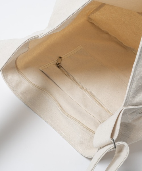 ADAMASTE（アダマスト）の「ビッグキャンバスショルダーバッグ/ニュースペーパーバッグ（ショルダーバッグ・メンズ・ブラック/アイボリー・FREE）」の18枚目の写真