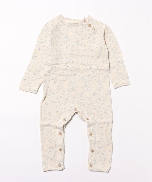 【セール】★Quincy Mae★SPECKLED KNIT JUMPSUIT | NATURAL（その他ベビー用品）｜Quincy Mae（クインシーメイ）
