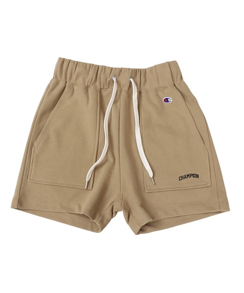 Champion(チャンピオン)の「【Champion/チャンピオン】レディース スウェットショーツ(スウェットパンツ・レディース・ダークグリーン/ヘザーグレー/ベージュ/チャコール・LARGE/MEDIUM)」の3枚目の写真