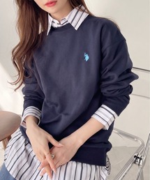 U.S. POLO ASSN./ユーエスポロアッスン クルーネックオーバーサイズ裏毛スウェット・トレーナー