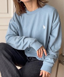 U.S. POLO ASSN./ユーエスポロアッスン クルーネックオーバーサイズ裏毛スウェット・トレーナー