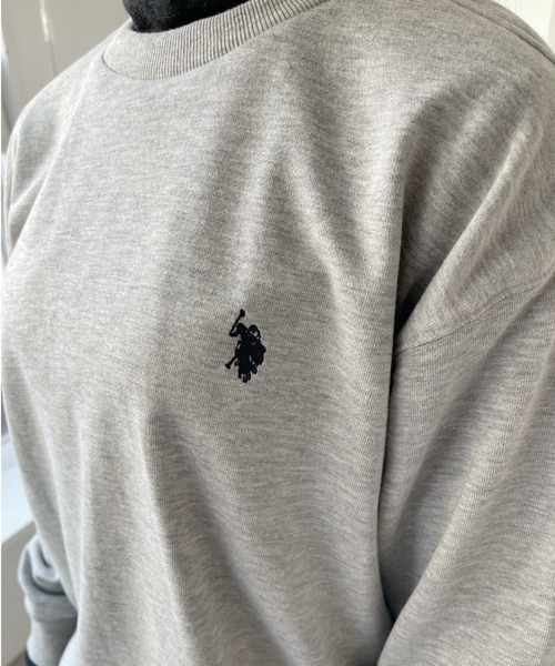 U.S. POLO ASSN.(ユーエスポロアッスン)の「U.S. POLO ASSN./ユーエスポロアッスン クルーネックオーバーサイズ裏毛スウェット・トレーナー(スウェット・レディース・スカイブルー/ブラック/グレー/ネイビー/オフホワイト・L/M)」の19枚目の写真