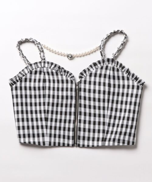 Ank Rouge（アンクルージュ）の「ギンガムビスチェ（シャツ/ブラウス・レディース・ピンク/ブルー/ブラック・M）」の14枚目の写真