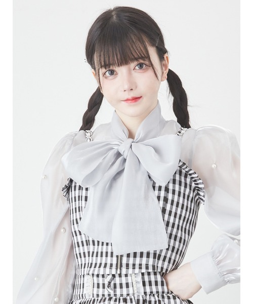 Ank Rouge（アンクルージュ）の「ギンガムビスチェ（シャツ/ブラウス・レディース・ピンク/ブルー/ブラック・M）」の15枚目の写真