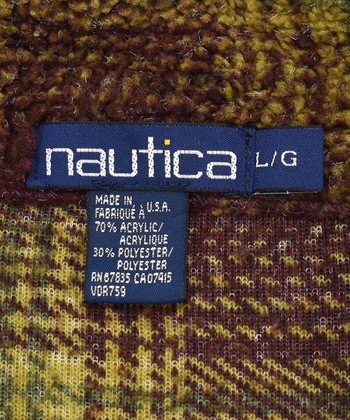 NAUTICA(ノーティカ)の「【ヴィンテージ古着】90's nautica/ノーティカ ハーフジップ オンブレチェック フリーストップス USA製(その他トップス・メンズ・ブラウン・LARGE)」の5枚目の写真