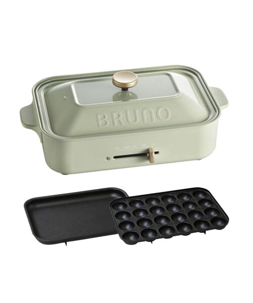 BRUNO(ブルーノ)の「コンパクトホットプレート(キッチン家電・レディース・グリーン/ベージュ系その他/イエロー/ライトグリーン/ライトピンク/グリーン系その他・フリ-)」の1枚目の写真