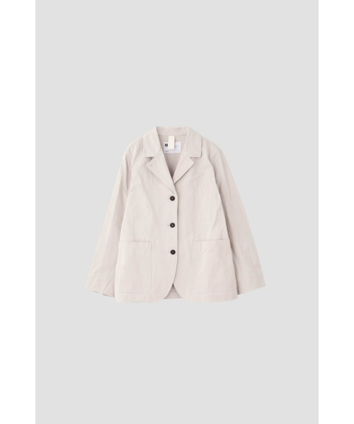 MHL.（エムエイチエル）の「WASHED COMPACT COTTON（テーラードジャケット・レディース・オフホワイト/チャコール・2/1）」の5枚目の写真