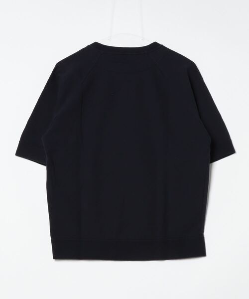 quadro(クオドロ)の「ステッチ裏毛5分袖クルーネックプルオーバー(Tシャツ/カットソー・メンズ・ダークネイビー/グリーン/グレー/オフホワイト・LARGE/MEDIUM)」の5枚目の写真