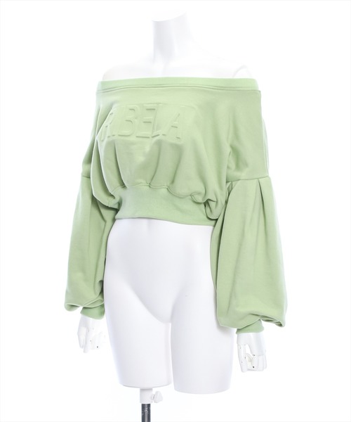 clear（クリア）の「マルチwayエンボスロゴ袖ボリュームスウェット≪2024SS新作≫（スウェット・レディース・杢グレー/ブラック/ライトカーキ・F）」の4枚目の写真