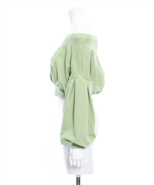 clear（クリア）の「マルチwayエンボスロゴ袖ボリュームスウェット≪2024SS新作≫（スウェット・レディース・杢グレー/ブラック/ライトカーキ・F）」の5枚目の写真