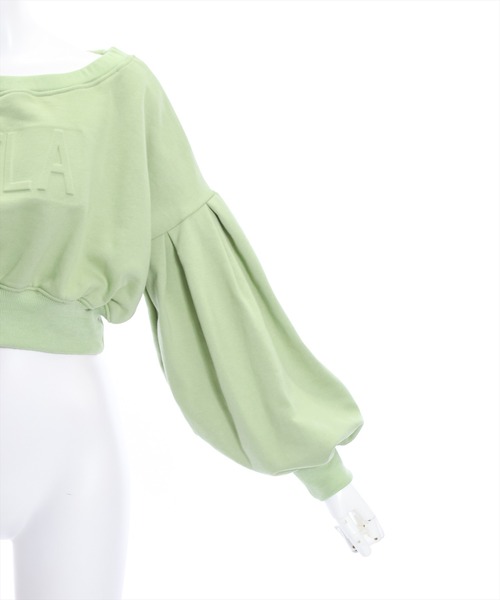 clear（クリア）の「マルチwayエンボスロゴ袖ボリュームスウェット≪2024SS新作≫（スウェット・レディース・杢グレー/ブラック/ライトカーキ・F）」の9枚目の写真