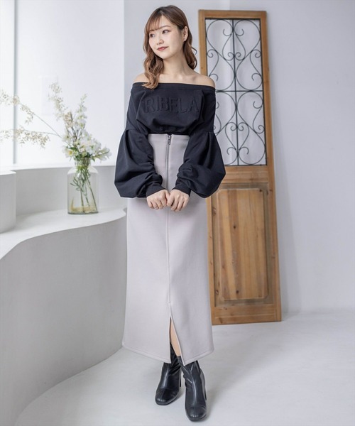 clear（クリア）の「マルチwayエンボスロゴ袖ボリュームスウェット≪2024SS新作≫（スウェット・レディース・杢グレー/ブラック/ライトカーキ・F）」の16枚目の写真