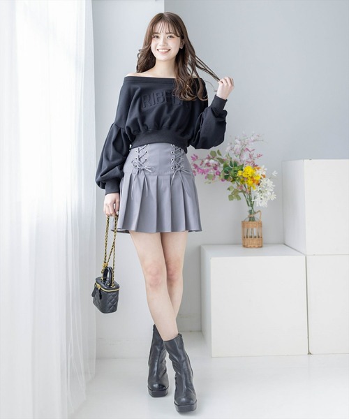 clear（クリア）の「マルチwayエンボスロゴ袖ボリュームスウェット≪2024SS新作≫（スウェット・レディース・杢グレー/ブラック/ライトカーキ・F）」の20枚目の写真